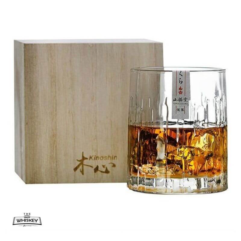 Edo Kinoshin Whiskey Glass with Wooden Box